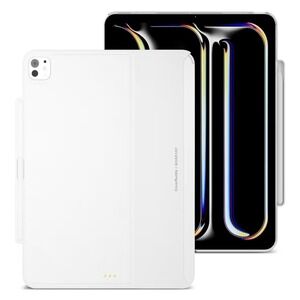 MAGEASY CoverBuddy for 2024 -25 iPad Pro 13" - iPad Pro Case - White  (Leather)